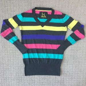 Kirra Sweater, Grey with Stripes, Women’s, L